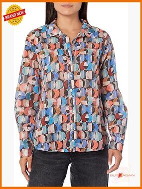 Fitted Cotton Button Down Shirt Long Sleeve Crinkle Woven